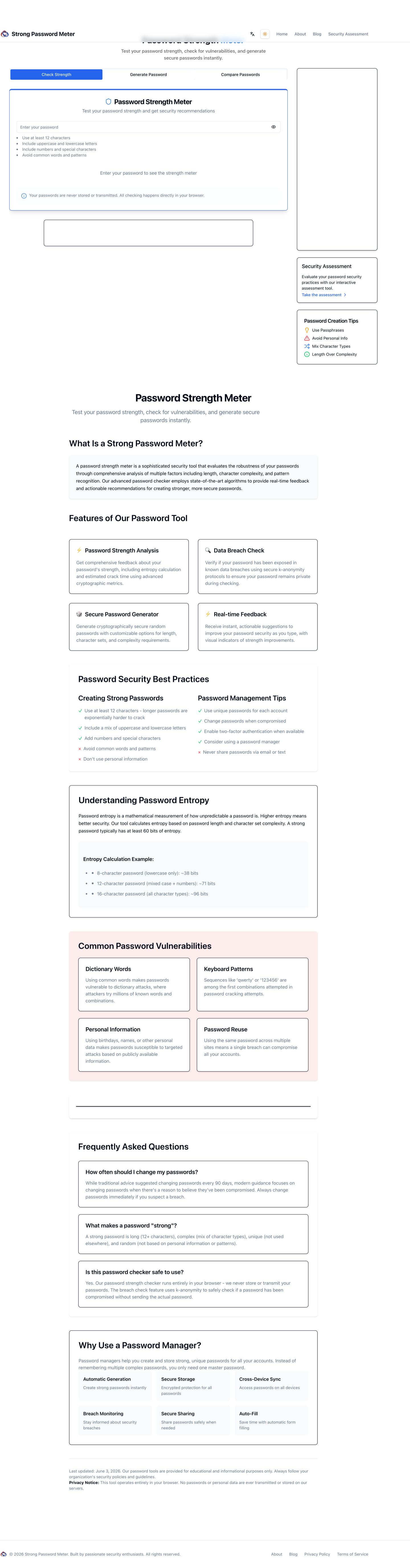 Password Strength Toolkit screenshot